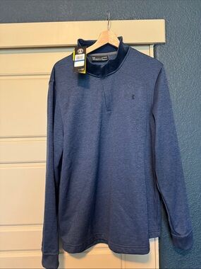 Under Armour Men's Blue Heather Quarter-Zip Pullover